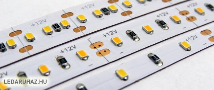 CRI>90 LEd szalagok 5W, 10W, 20W/méter változatban