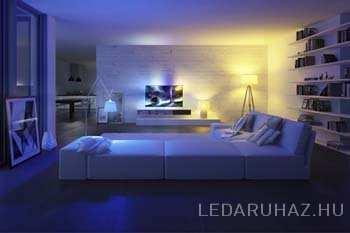 Philips Hue szoba LED világítás kék, sárga LED fények