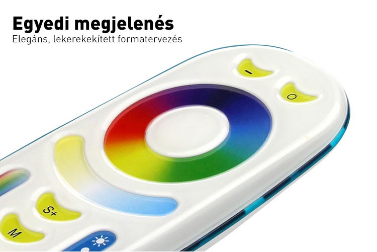 Mi-Light FUT092 RGB+CCT távirányító, érintőgombos, 4 zónás